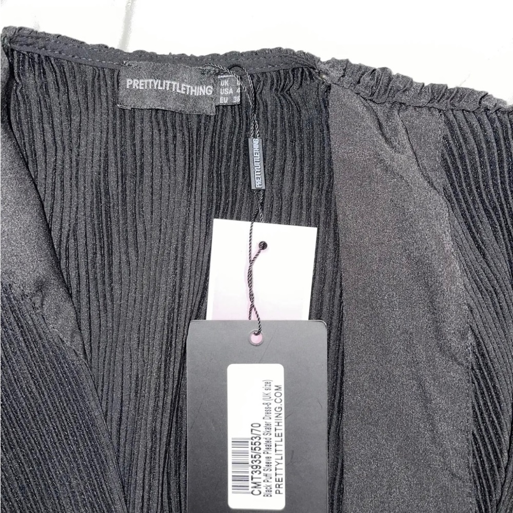 Puff sleeve pleated skater dress - Picture 4 of 5